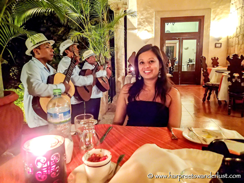 Gorgeous summer evening dining, while being serenaded by a Mexican trio! This is the life!
