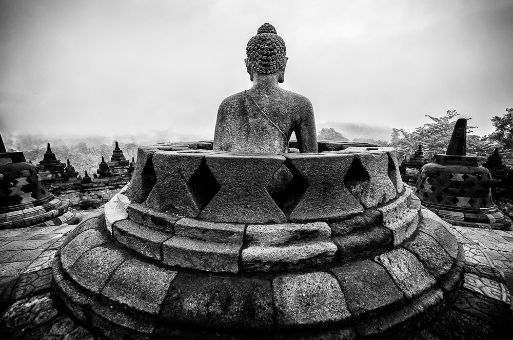 The Open Stupa with the Buddha facing East
