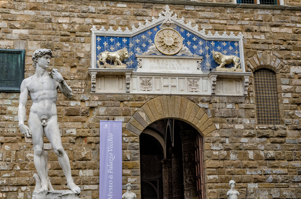 Replica of David in Piazza della Signoria 