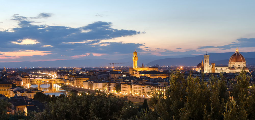 Sunset over the Florentine skyline