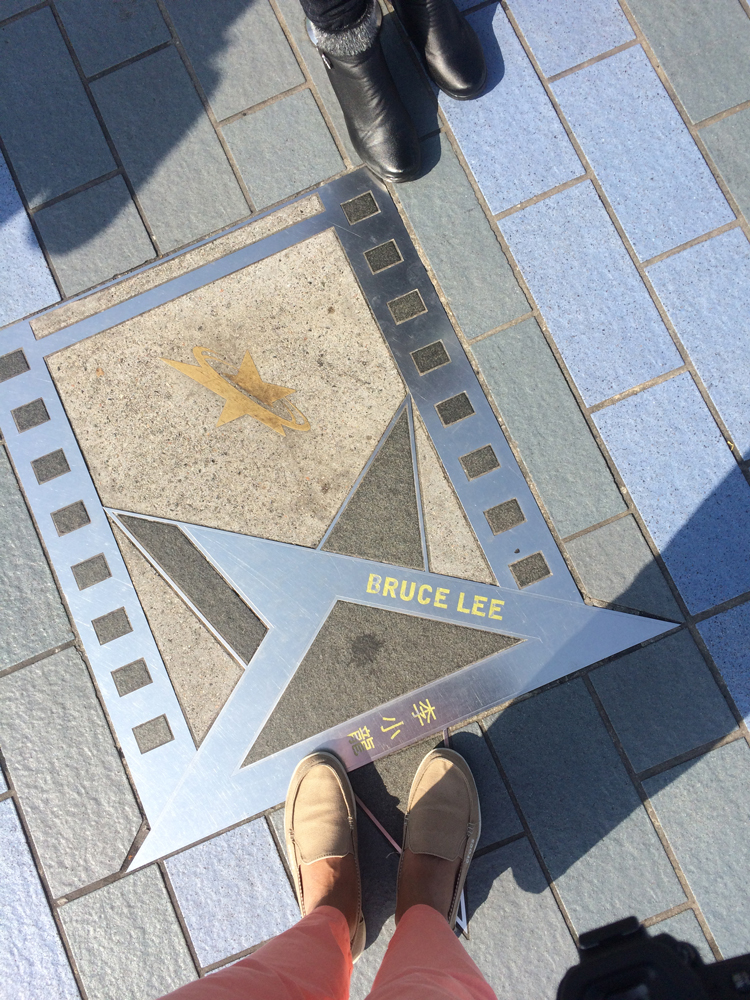 A footstagram along The Avenue of Stars