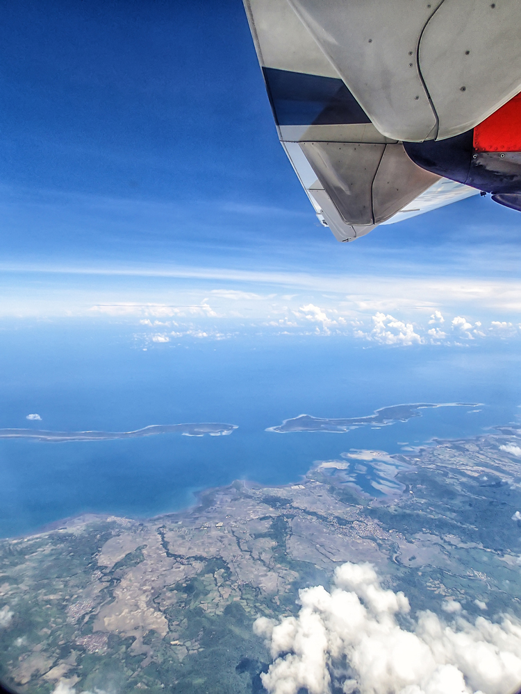 Flying over the Komodo Islands 