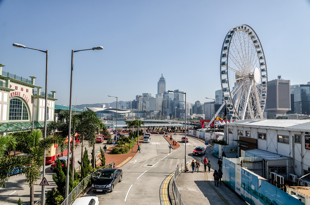 Central Pier and the Hong Kong Ferris wheel