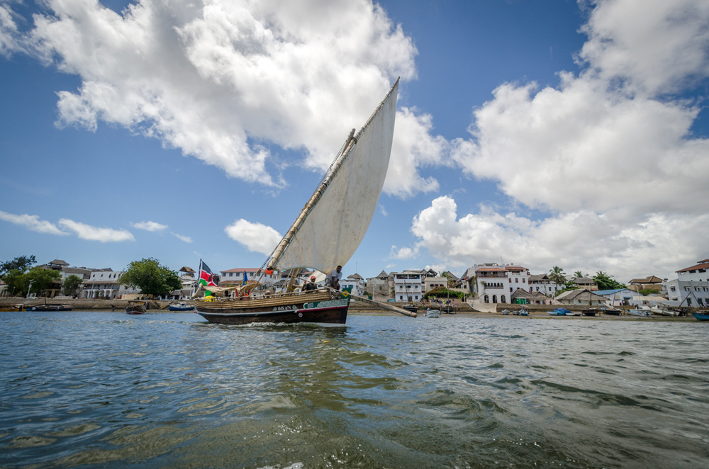 Travel by boat so you don't miss a flight? A Dhow in Lamu