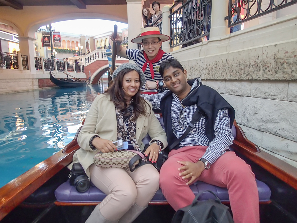 Got to ride a gondola at The Venetian!