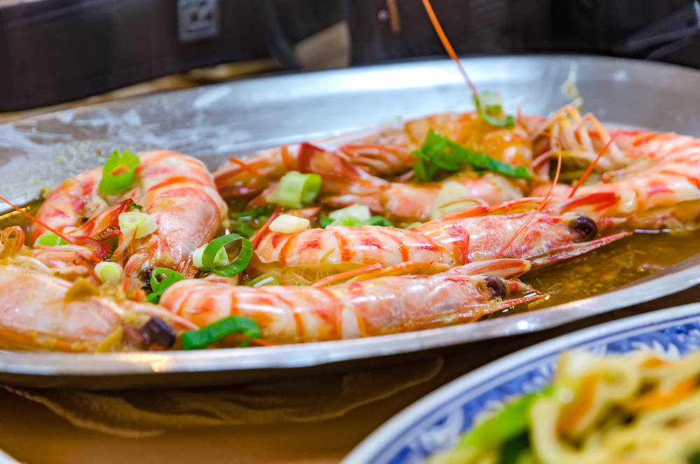 Freshly cooked prawns...delicious!