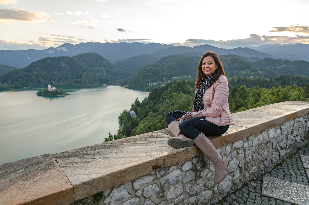 Feeling like a princess, on top of the world at Bled Castle