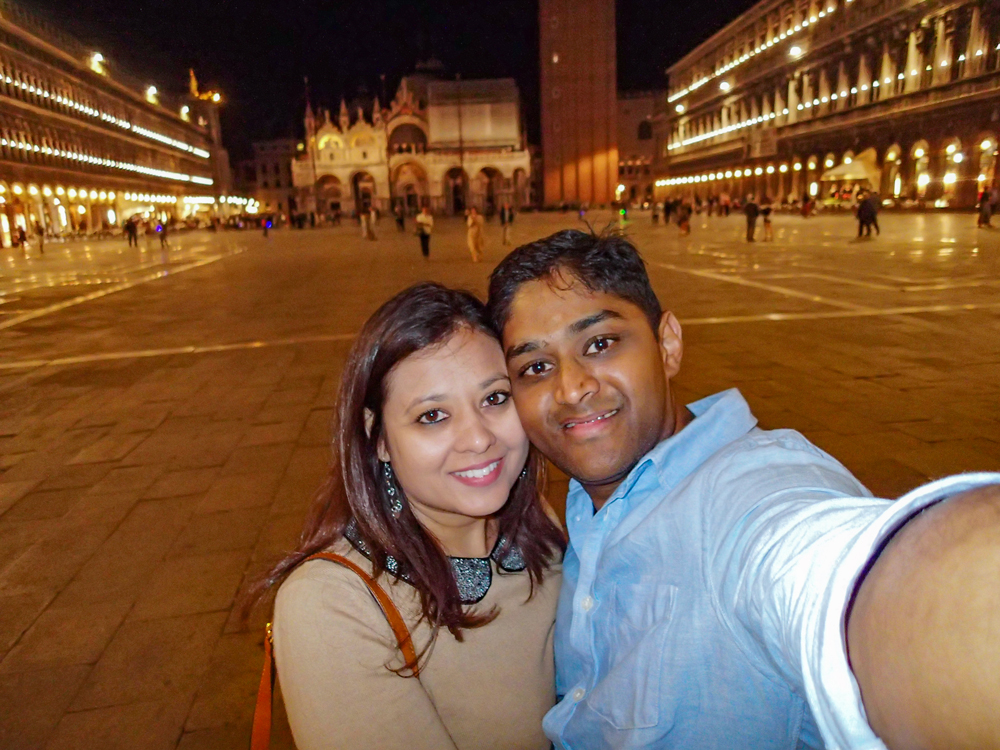 Selfie Time in St Marks Square...before the "Rose Incident"