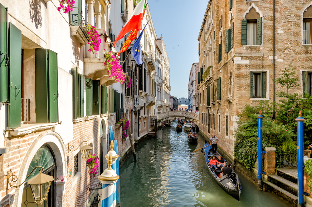 The quaint canals and bridges of Venice