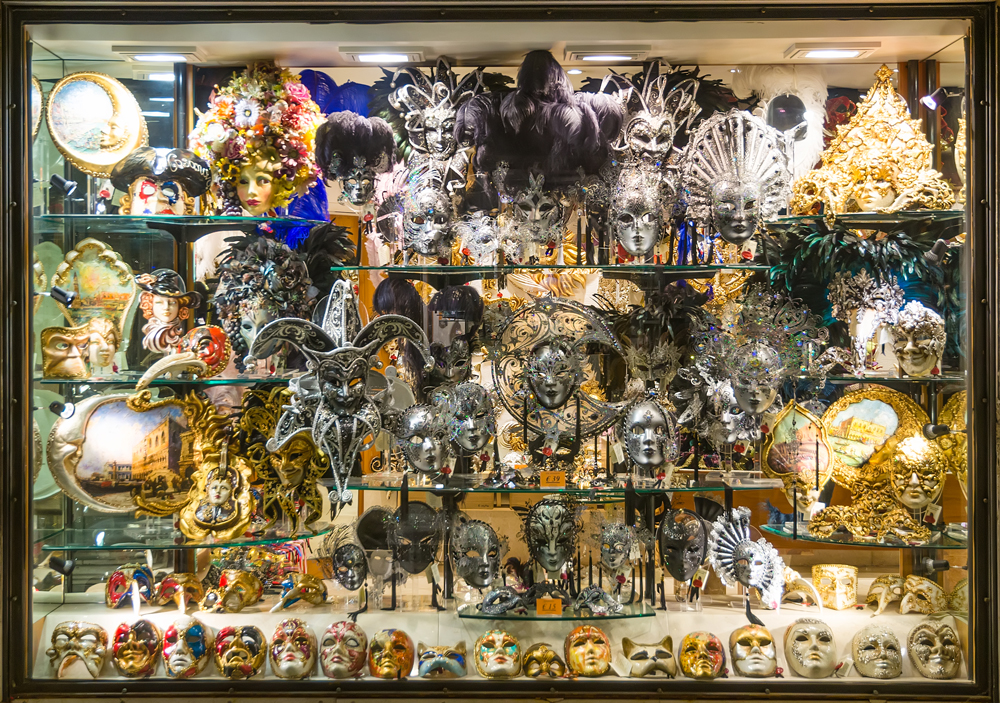 Venetian Masks in a shop window
