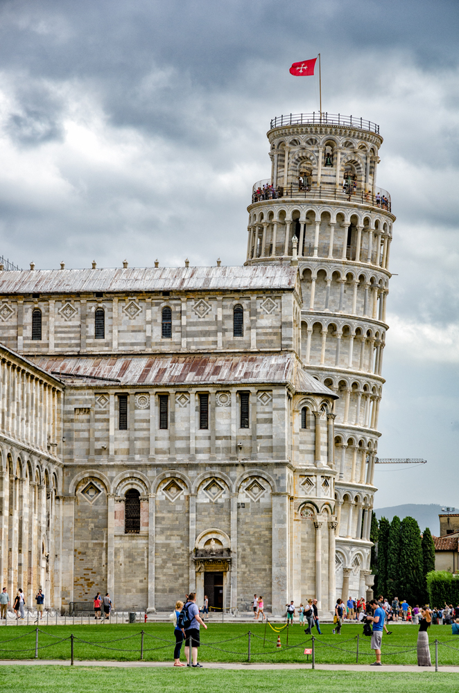 The leaning Tower of Pisa peeking out...