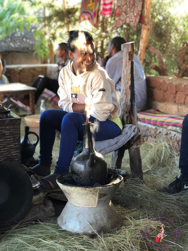 Coffee ceremony with the locals in Lalibela