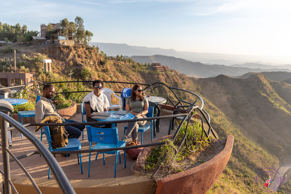 Sundowners on the terrace at Ben Abeba