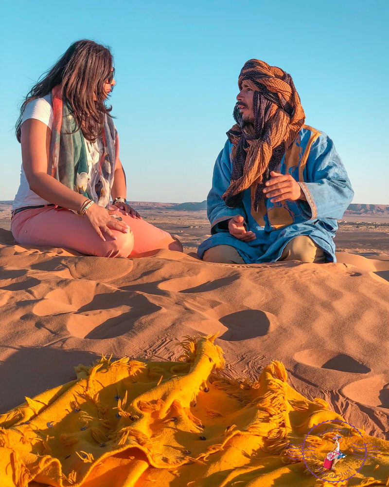 Having a heart to heart with a Berber Nomad In the Sahara
