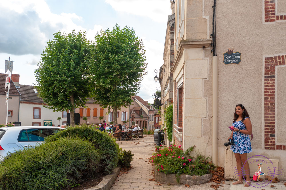 Harpreet standing in Rue Dom Perignon 