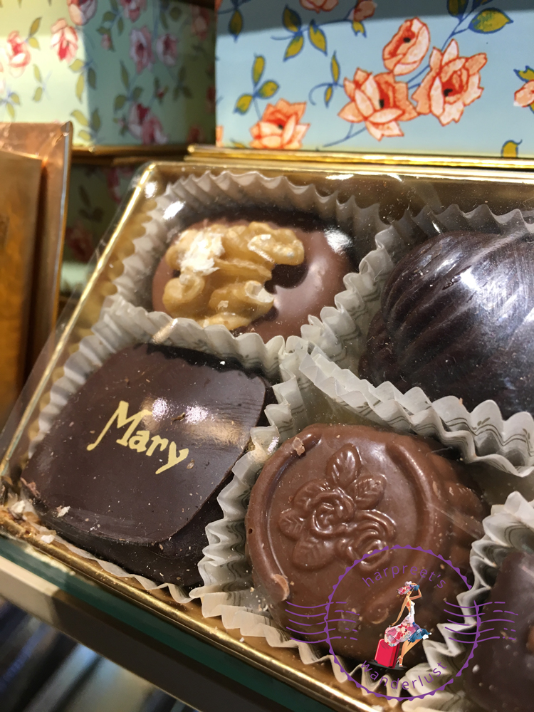 A box of chocolate from Mary Chocolatier
